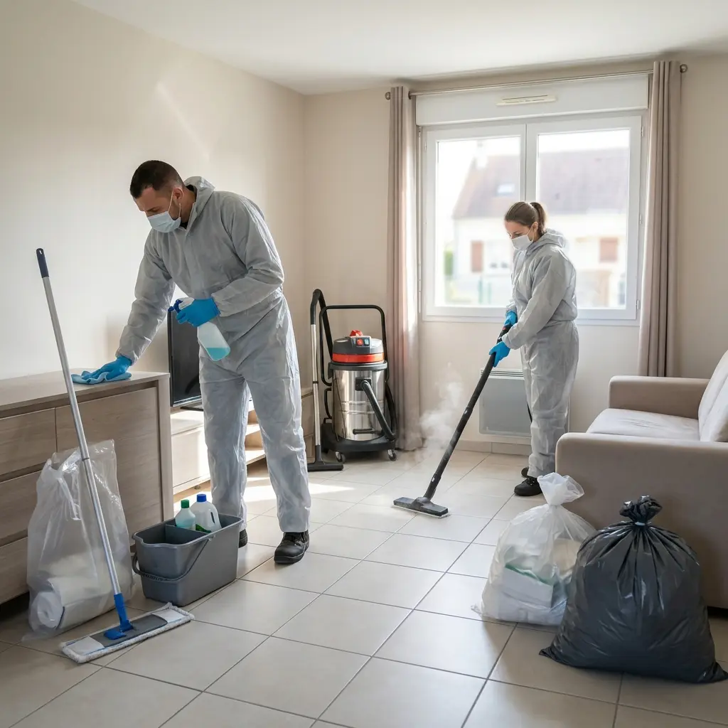 La démarche de désinfection et décontamination à Magnanville