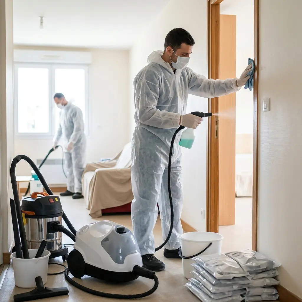 Que réunit l’intervention de désinfection à Asnières-sur-Seine ?