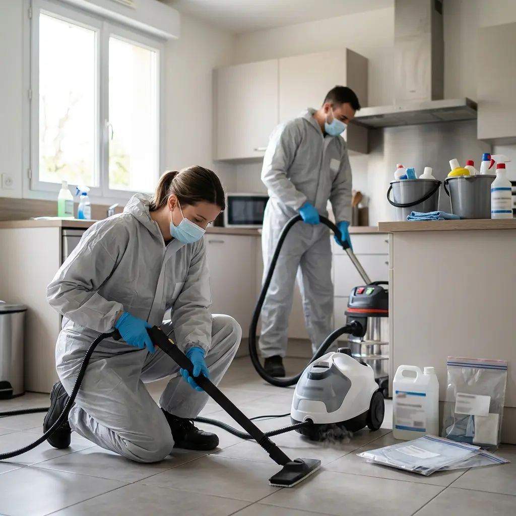 Bons réflexes avant, pendant et après un nettoyage après crime à Orgeval