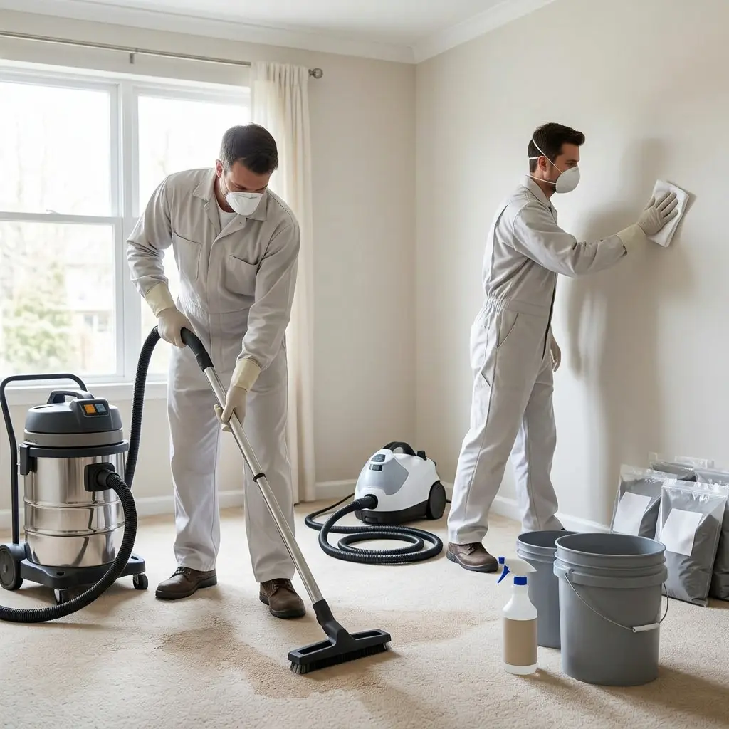 Comment se déroule l’intervention à Mériel pour un nettoyage après sinistre ?