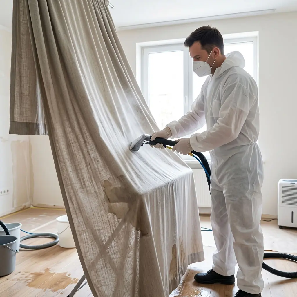 Nettoyage extrême : assainir les textiles et rideaux après un sinistre