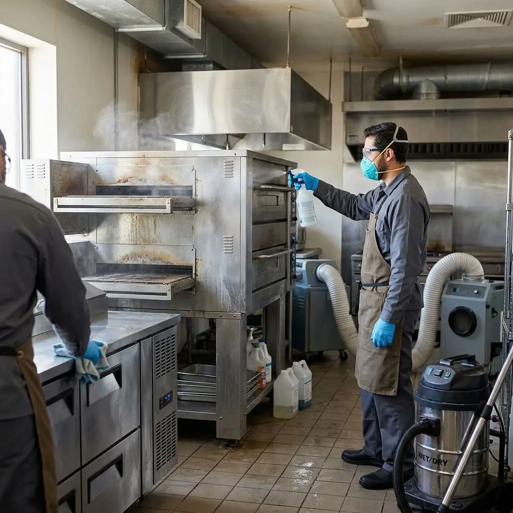 Désinfection des équipements de cuisine professionnelle après sinistre