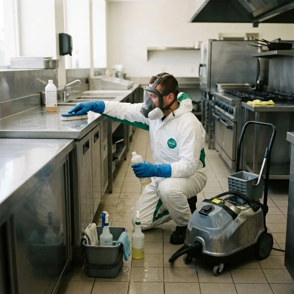 Désinfection de cuisine après crime : étapes essentielles
